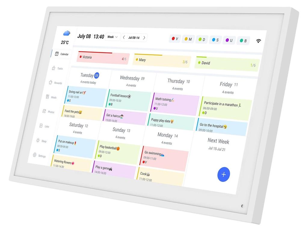 Digitaler Kalender, Familienplaner, Wi-Fi-Synchronisierung, Produktbild 
