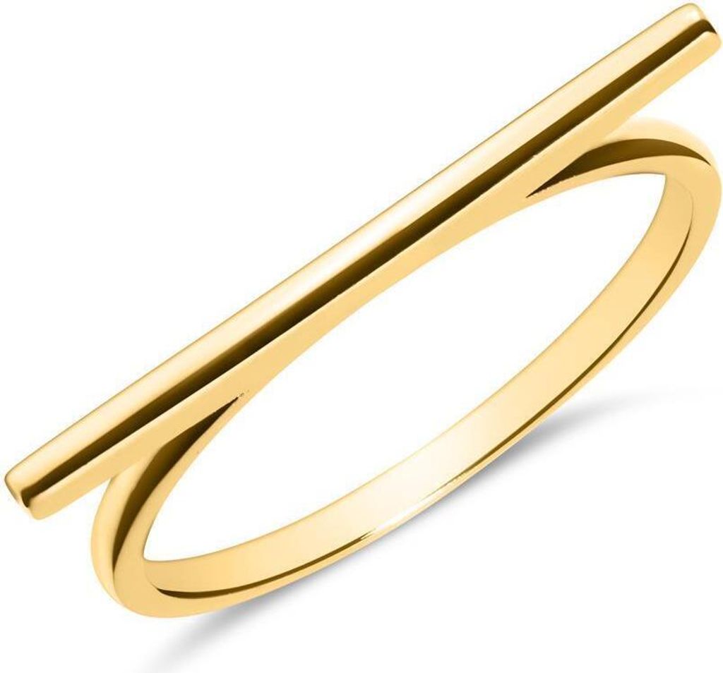 Unique Ring für Damen im Bar Design aus 9K Gold (Größe: 54mm)