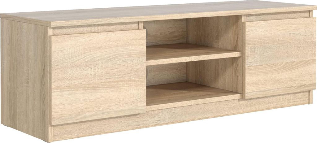 Mobelsta Tv Schrank 120 cm, Modern Fernsehschrank, Fernseher Tisch, Tv Board fur wohnzimmer,Fernsehtisch, Tv Lowboard Sonoma 120x39x38,5 cm