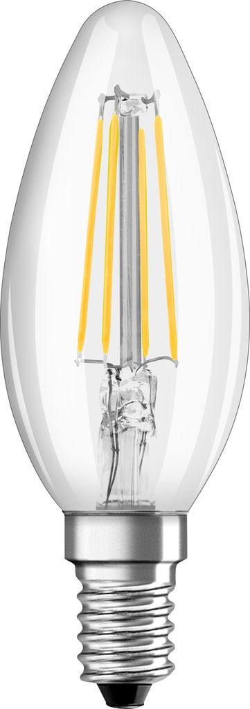 Osram LED Filament Kerze 4W = 40W E14 klar 470lm warmweiß Produktbild 