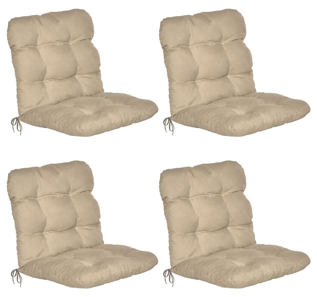 Beautissu Set di 4 cuscini per sedie a schienale basso Immagine del prodotto 