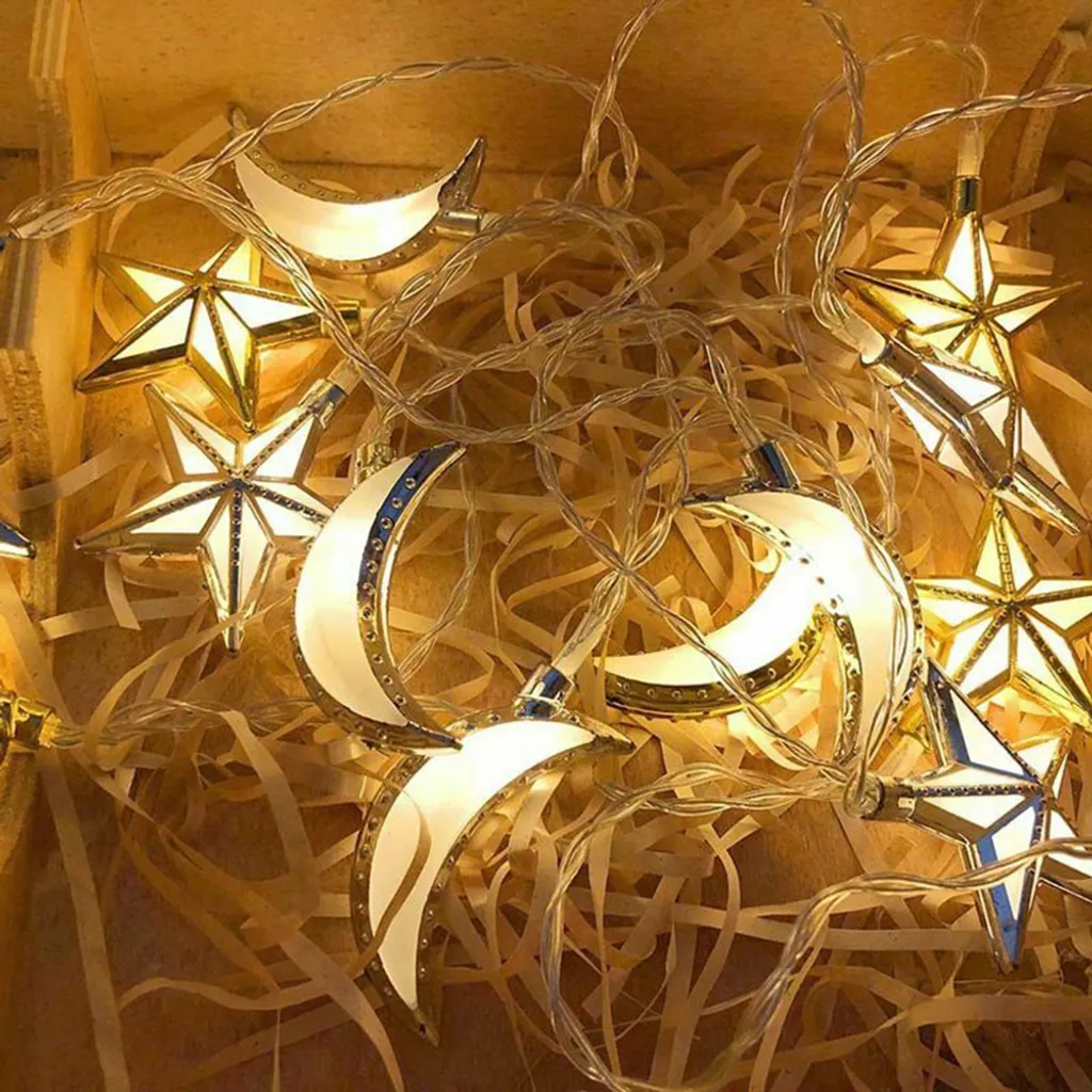 Luci Ramadan 1.5M 10 LED | Decorazioni Eid Mubarak a Batteria per Casa - 4