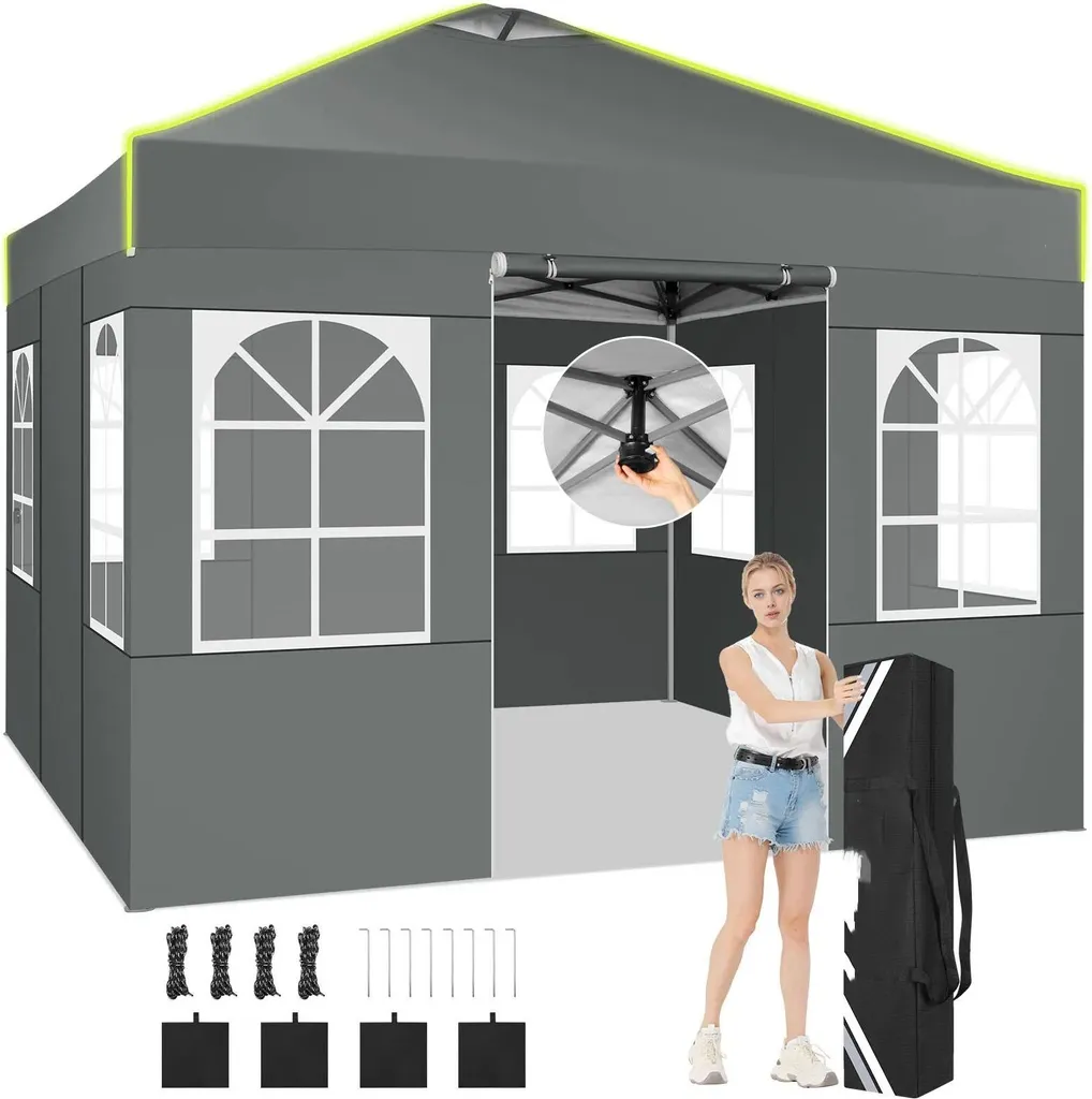 Tonnelle de jardin pliante 3x3m - Barnum de réception imperméable