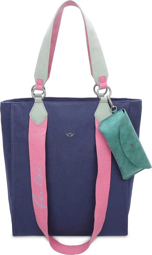Sac de cours et bureau Izzy02 bleu marine en toile pour un look chic