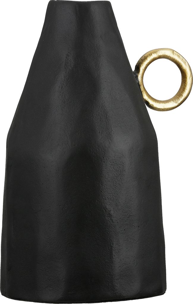 Gilde Vase, "Dora", Aluminium, schwarz, VE 2, L. 13 cm, B. 13 cm, H. 24 cm Höhe: 24.00 cm Breite: 13.00 cm Tiefe: 13.00cm 69810