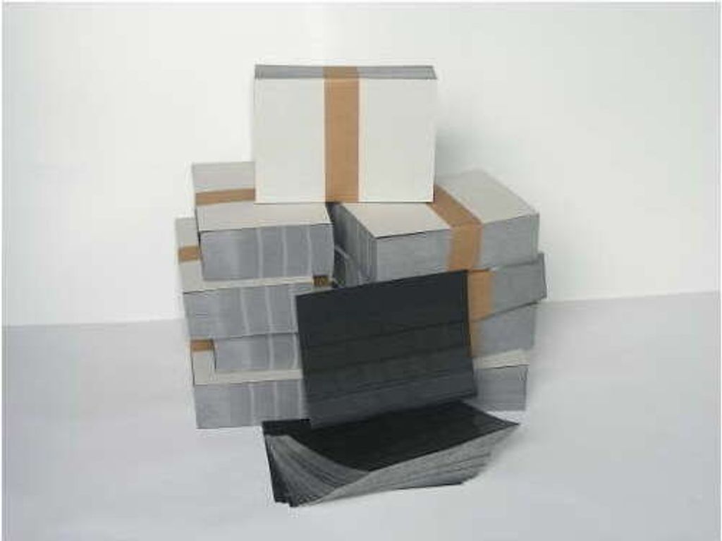 EINSTECKKARTEN STECKKARTEN mit Folie ca. C6 4 Streifen 500 Stück schwarzer Karton