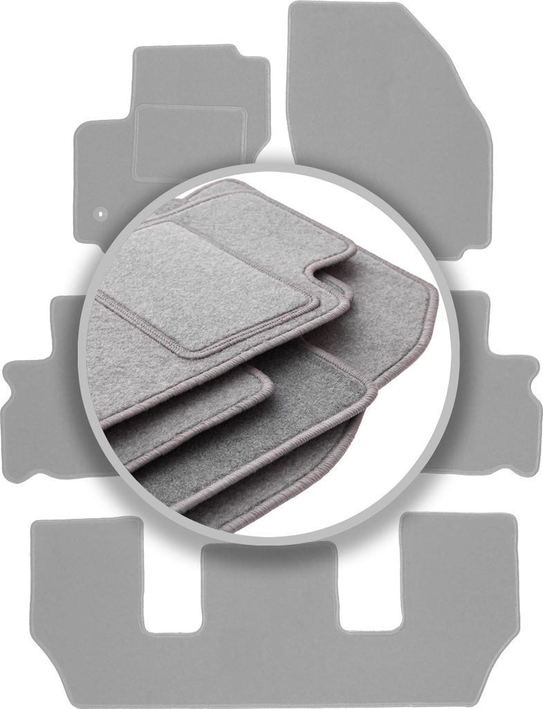 Graue Automatten für: Ford S-MAX MK1 FL 7-Sitzer (2012-2015)