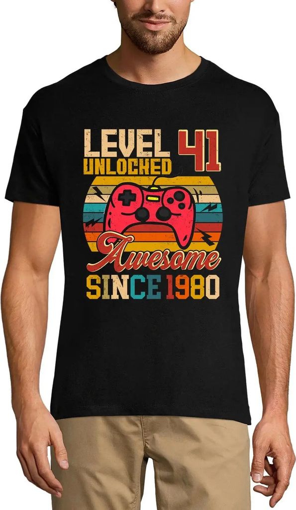 Herren Grafik T-Shirt Stufe 41 freigeschaltet – Level 41 Unlocked – Geschenk 41. Geburtstag Jahrestag 41 Jahre Jubiläum 41 Jährige Mann Jahrg...