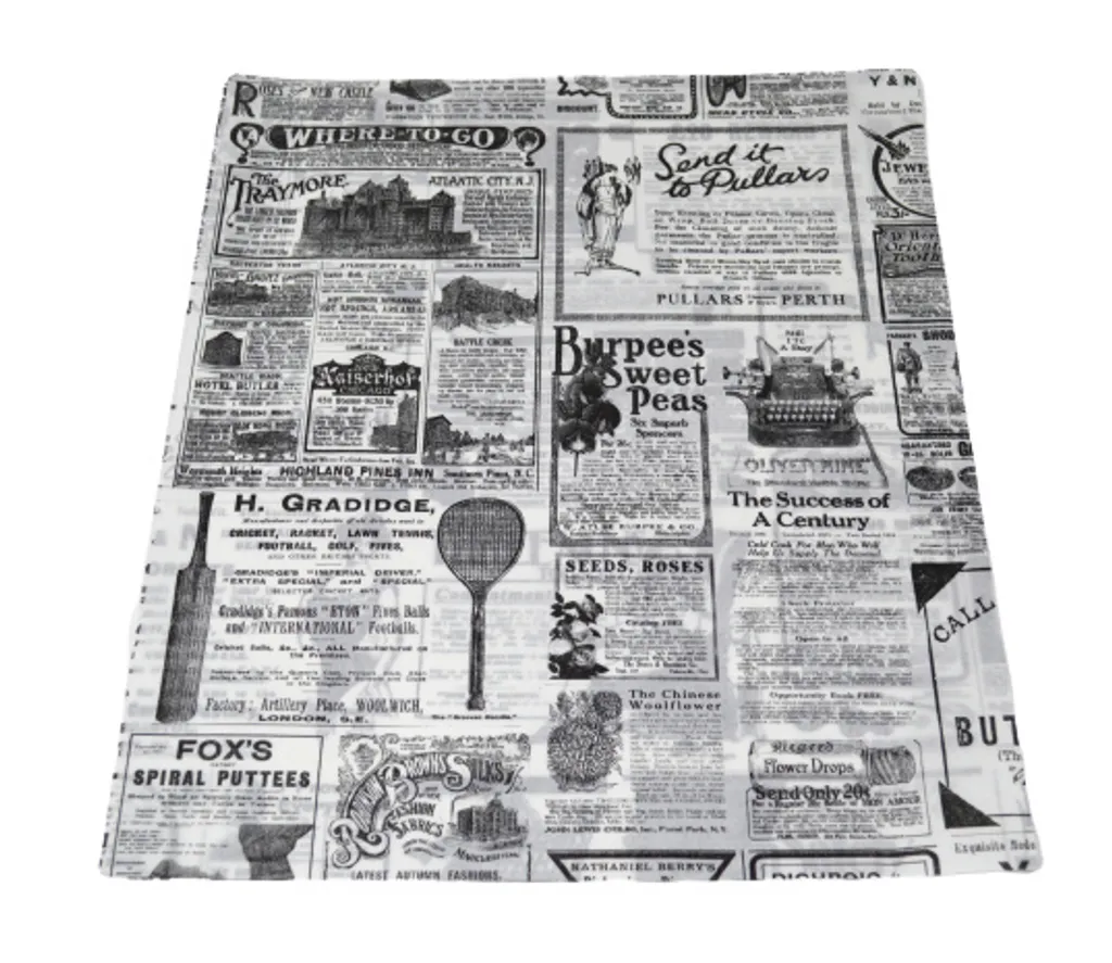 Papier d'emballage TIMES Burger 34 x 28 cm - Lot de 1000 feuilles pro