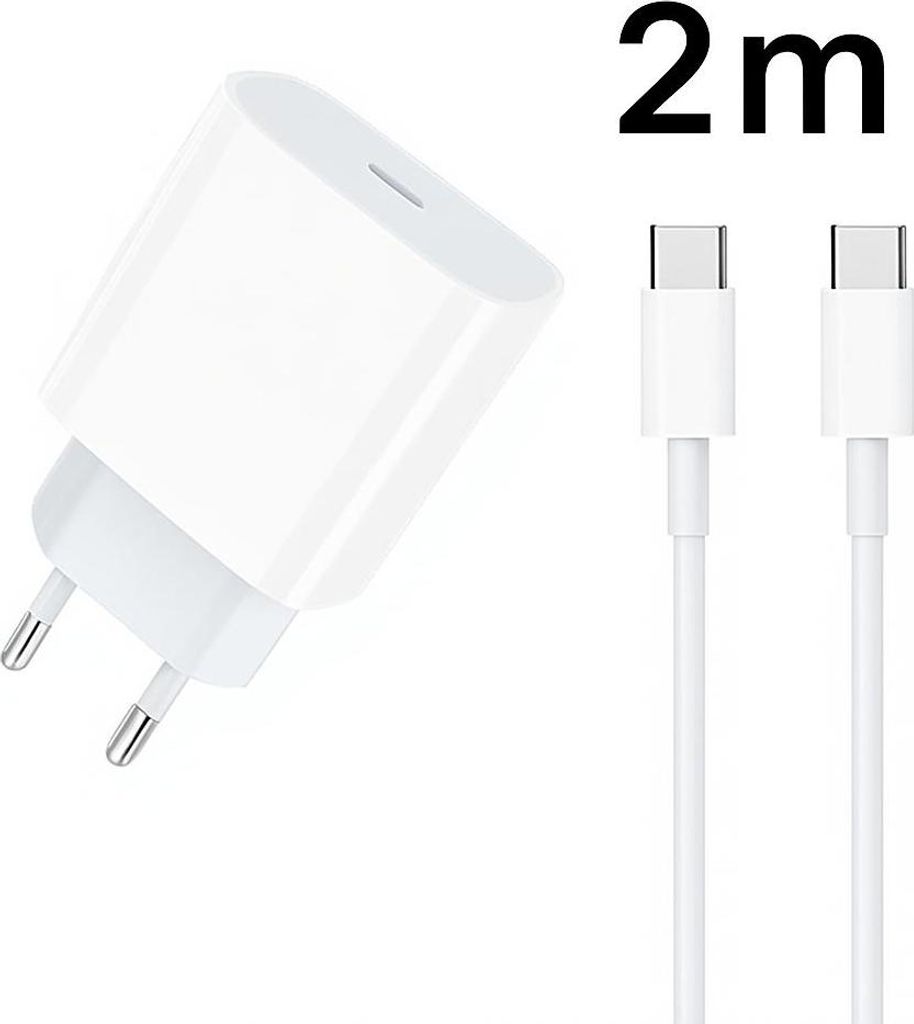 Schnellladegerät USB C Netzteil mit Kabel 20 Watt Universal – Typ C 2 Meter