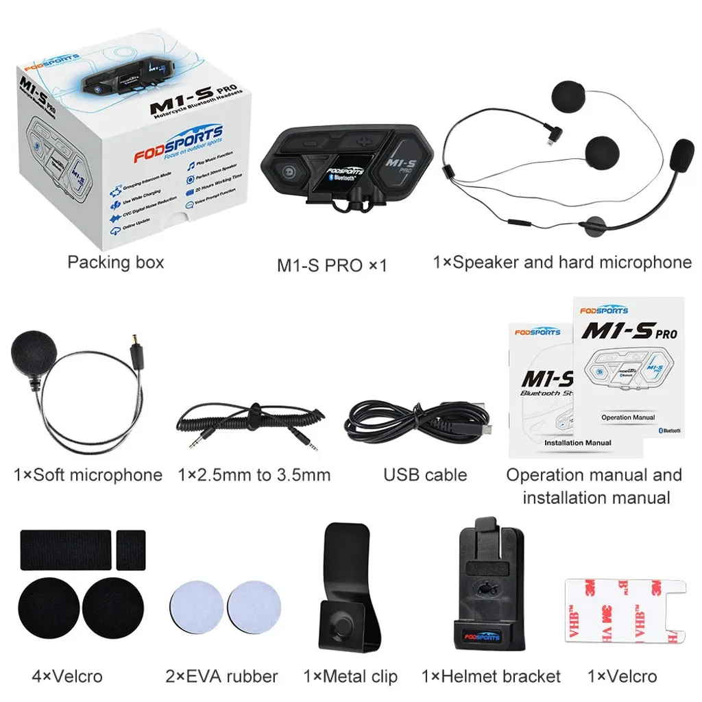 Intercom Moto pour Voyage en Groupe : Communication 8 Pilotes 2000m