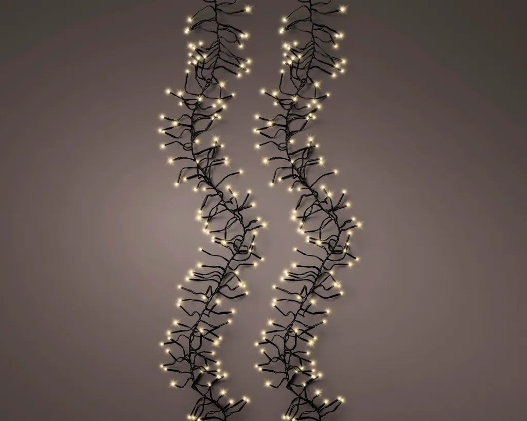 Guirlande LED extérieur 288 points lumineux or doux haute luminosité