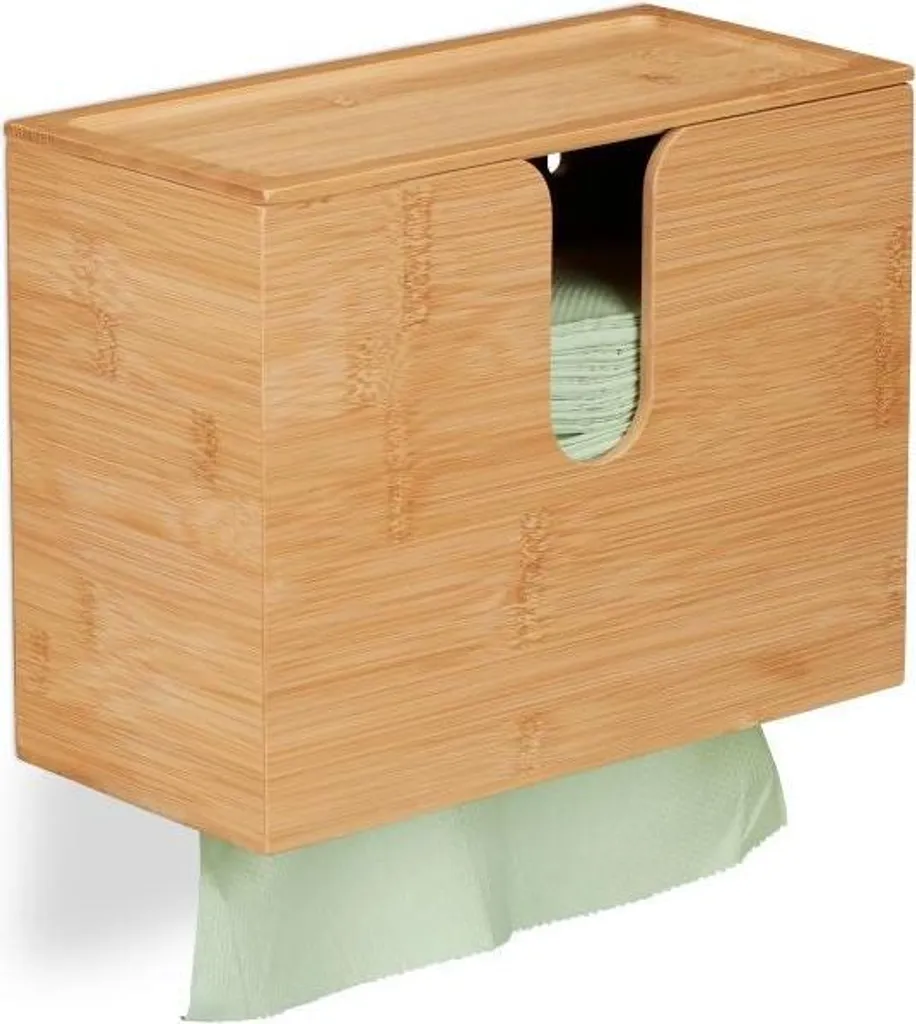 Porta Salviette Carta in Bambù Eco-Friendly | Sicuro per la Famiglia