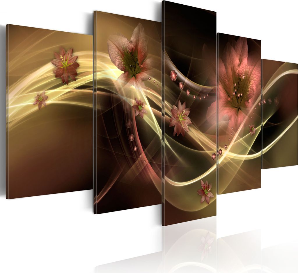 Akustikbild Abstrakt 200x100 cm Bilder Akustikschaum Hochleistungsschallabsorber Schallschutz Leinwand 5 tlg Wandbild Raumakustik Schalldämmung 02...