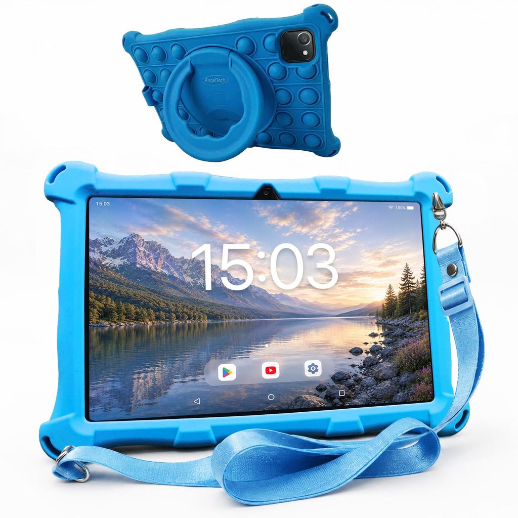 AngelTech Kindertablet XL - Android 15 - 3+4 GB RAM - 32GB Produktbild 