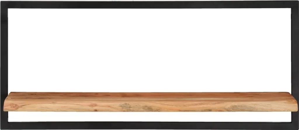Étagère murale pour salon ou cuisine lot de 2 en bois d'acacia 80 cm
