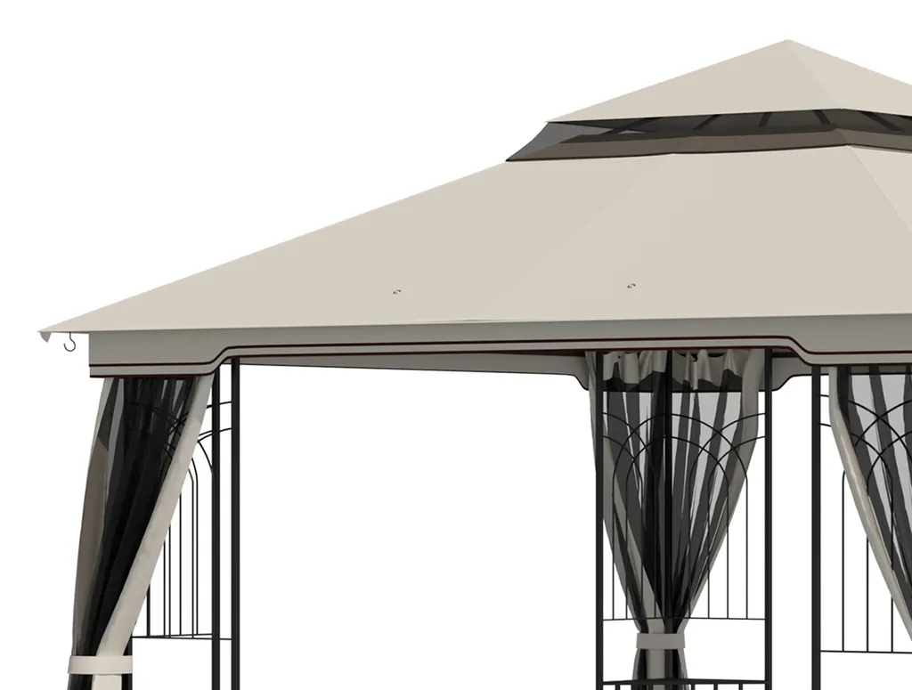 Tente de Réception 3x3m pour Mariage et Buffet - Pavillon Outsunny