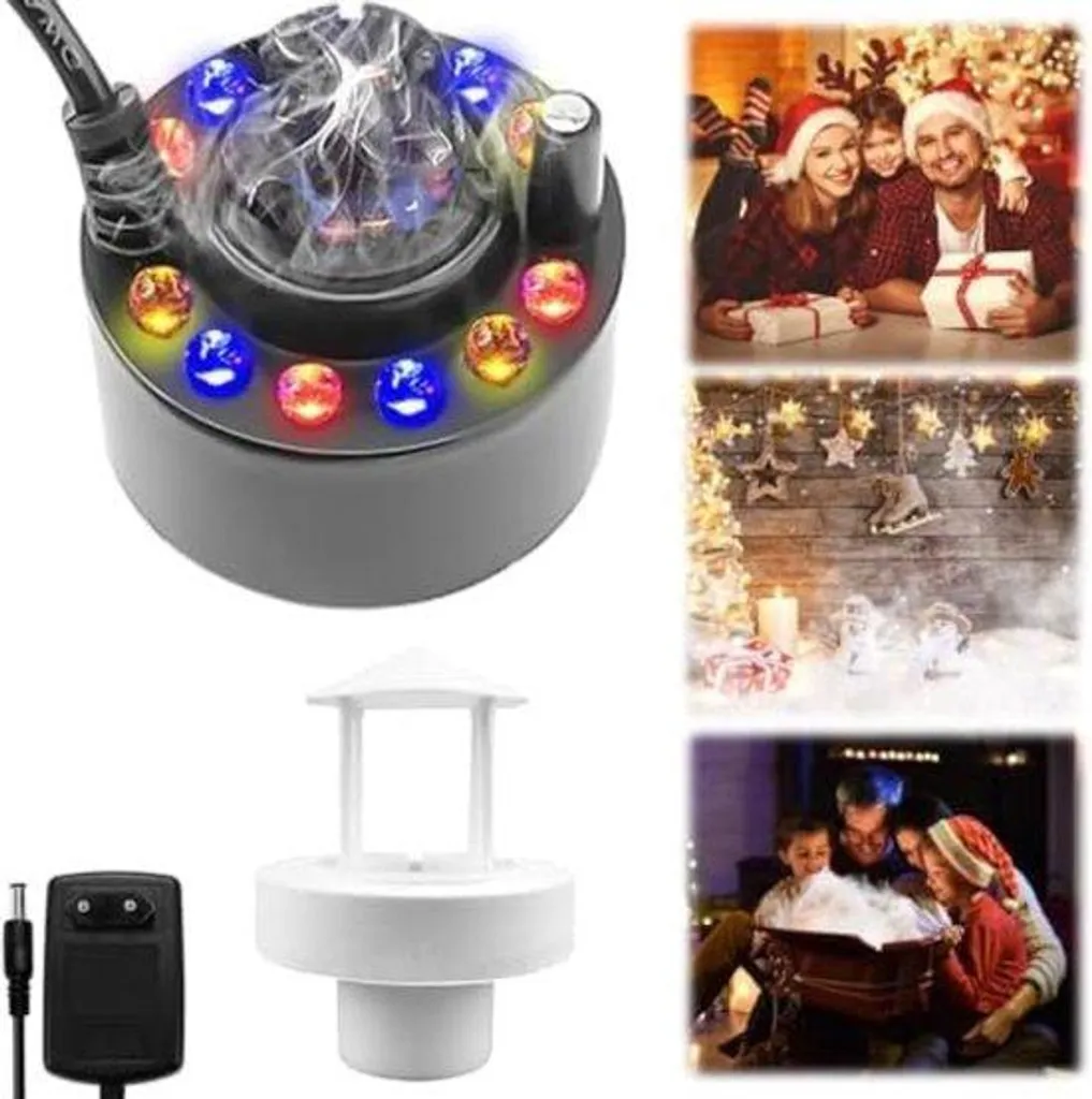Générateur de brouillard d'intérieur atomiseur ultrasonique 12 LED