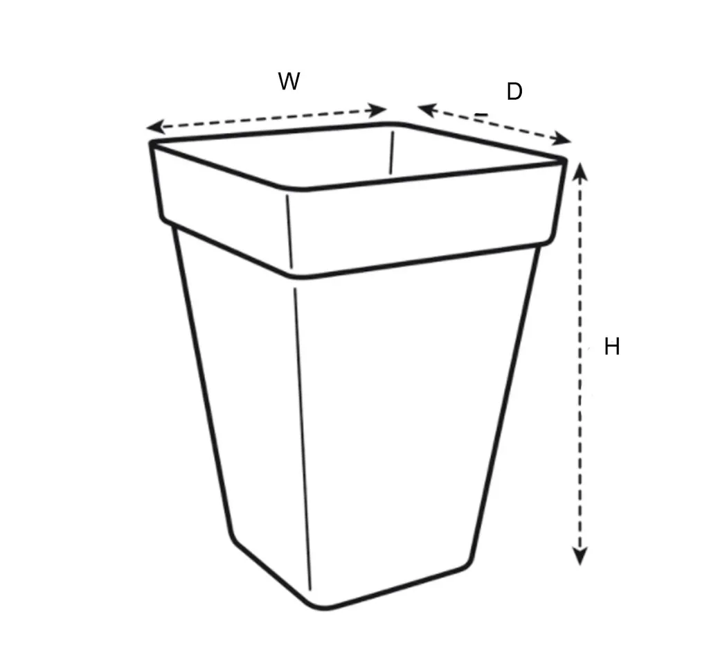 Cache-pot anthracite 30cm elho loft urbain carré résistant au gel et UV - 8