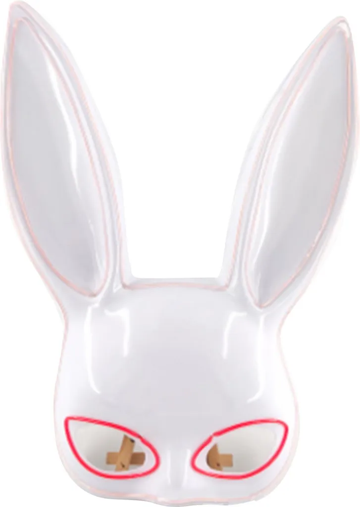 Masque Lapin Lumineux Confortable et Ajustable pour Visibilité de Nuit