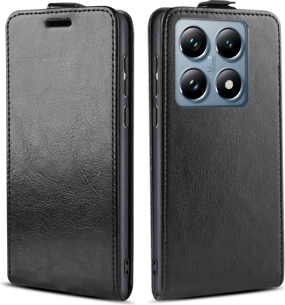 Handy Hülle für Xiaomi 14T Pro Magnet Cover Case Klapphülle Schutzhülle Farbe: Schwarz