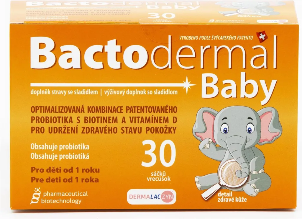 Complément alimentaire peau sensible bébé Favea Bactodermal 30 doses
