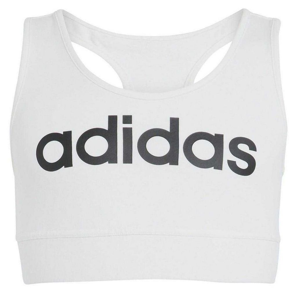 Adidas - "Linear" Sport-BH für Mädchen GT14986 (158) (Weiß/Schwarz)