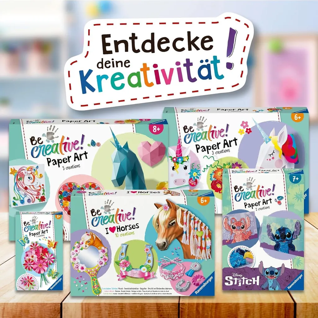 Kit Créatif Papier 3D Ravensburger BeCreative avec Planches prédécoupées - 11