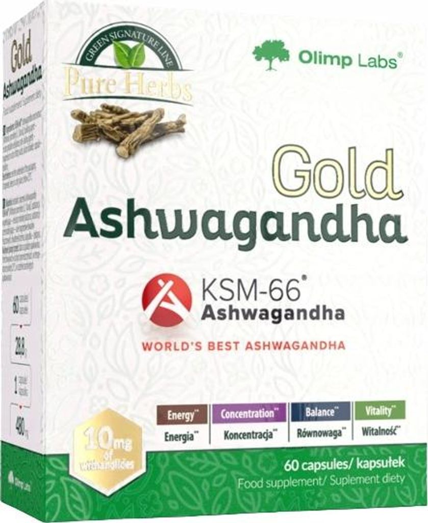 OLIMP GOLD ASHWAGANDHA INDISCHER GINSENG-EXTRAKT STRESS 60 Kapseln.