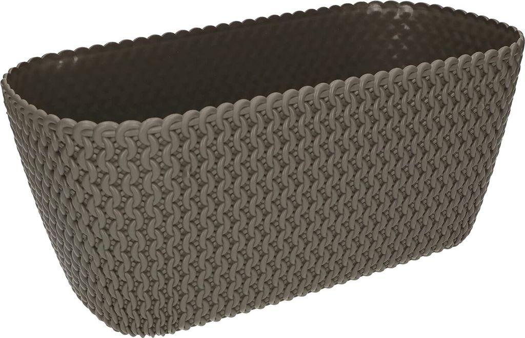 KOTARBAU Blumenkasten Steingrau 300mm Oval für Balkon und Moderne Innenräume