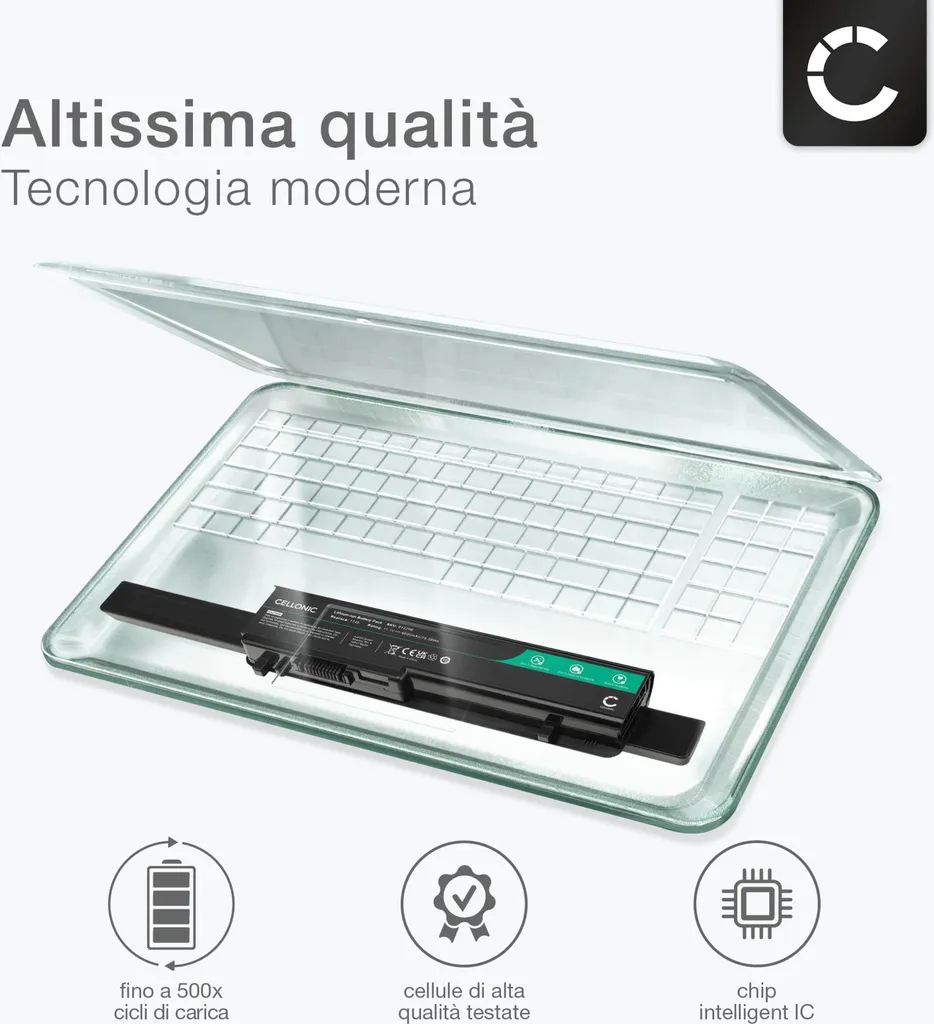 subtel Batteria di ricambio per Dell Studio 1745 / Studio 1749 6600mAh laptop battery U164P per pc portatile notebook - 5