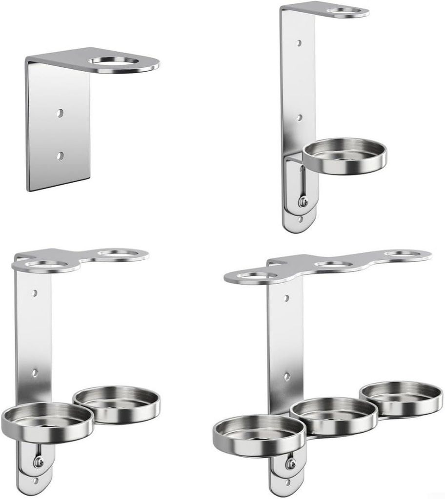 Flaschenspender aus Edelstahl - Wandmontage in poliertem Chrom (1 Loch)