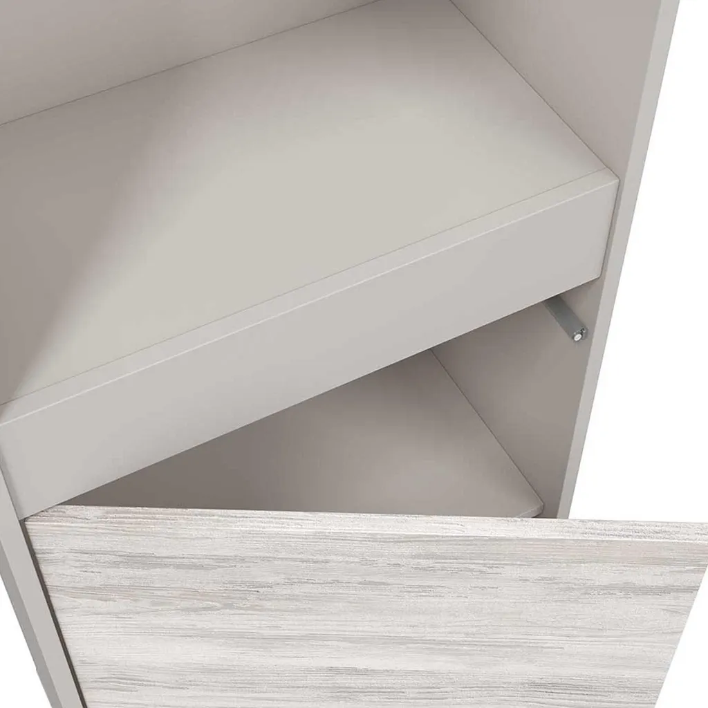 Buffet Haut de Rangement Spineda Beige 49x28x174 cm Style Moderne - 6