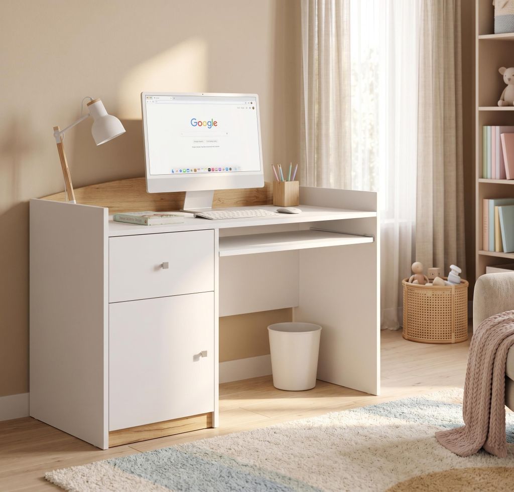 Bureau compact pour enfants, bureau pour adolescents. Image du produit  Image générée par une IA