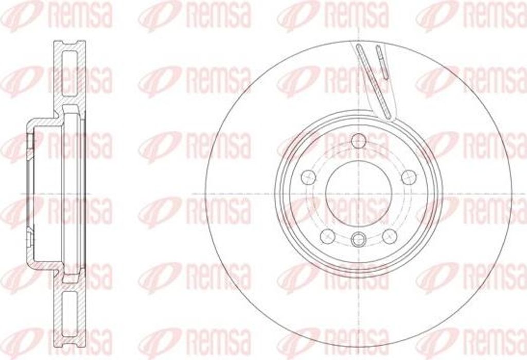 REMSA 61552.11 Bremsscheibe OE 34116785670 kompatibel mit 5er F10, 5er F07, 5er F11, 6er F12, 6er F13, 6er F06, 7er F01