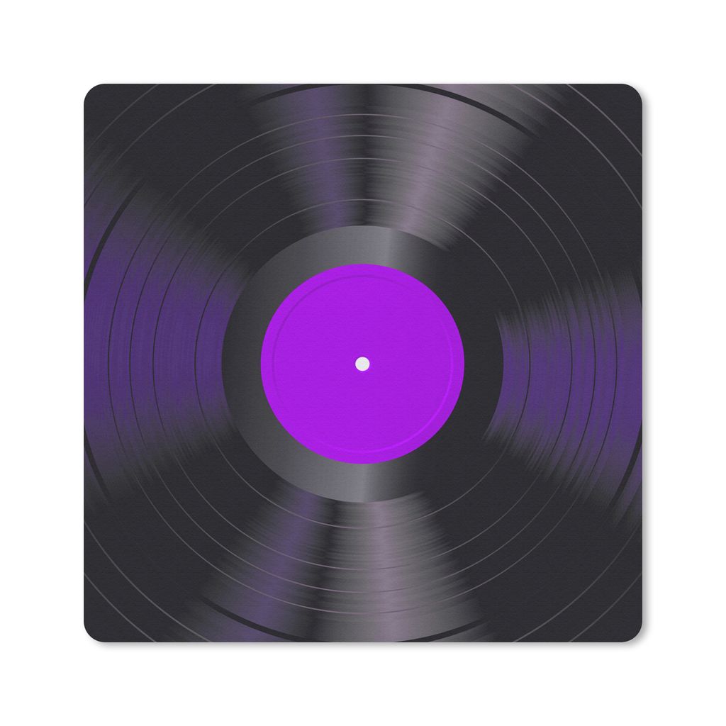 MuchoWow® Mauspad Mousepad Schallplatten - Lila - Vinyl - Produktbild 