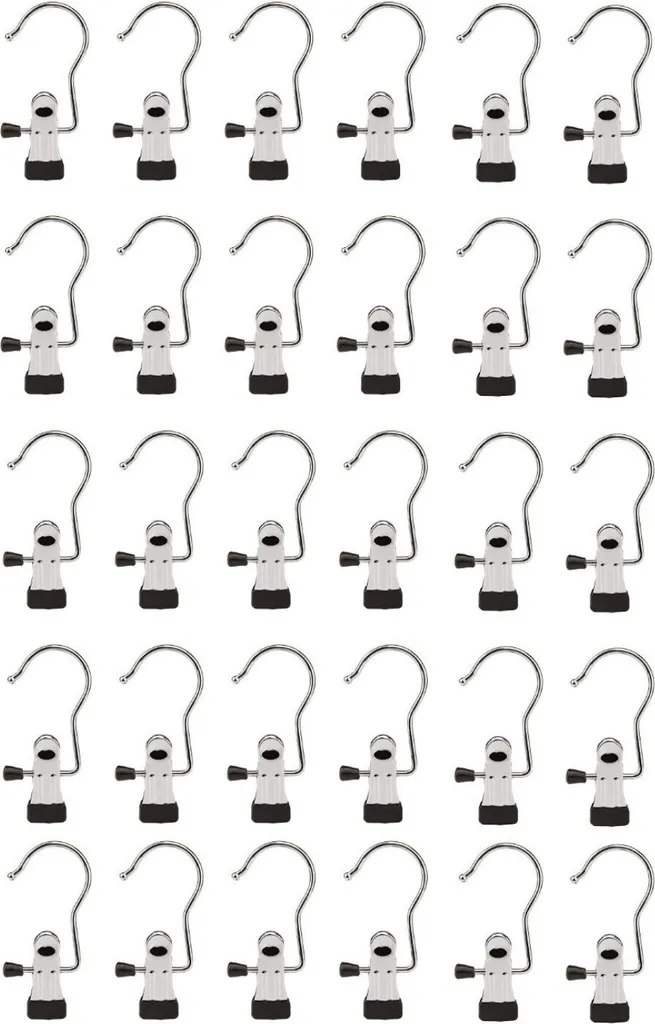Cintre en acier inoxydable avec clips réglables INF - Pack de 30 unités