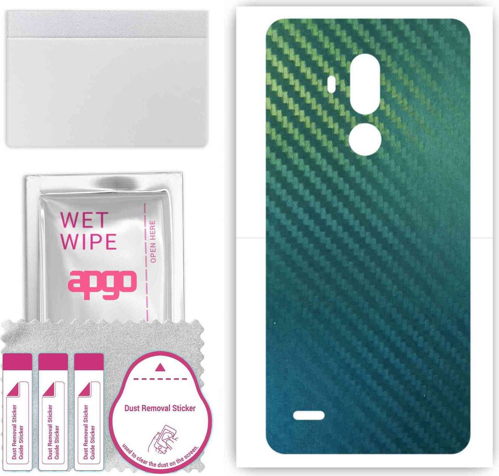 apgo Rückseite Schutzfolie, Skin, kompatibel mit Ulefone Armor 5S, Hinten Displayschutzfolie aus Vinylfolie, kratzfest, einfache Montage - Kohlens...