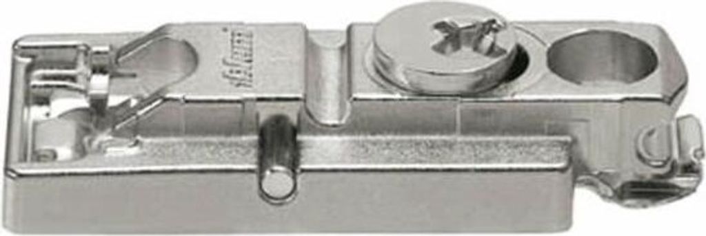 BLUM CLIP Exzenter Montageplatte gerade, Zink, Schrauben, Distanz 0 mm