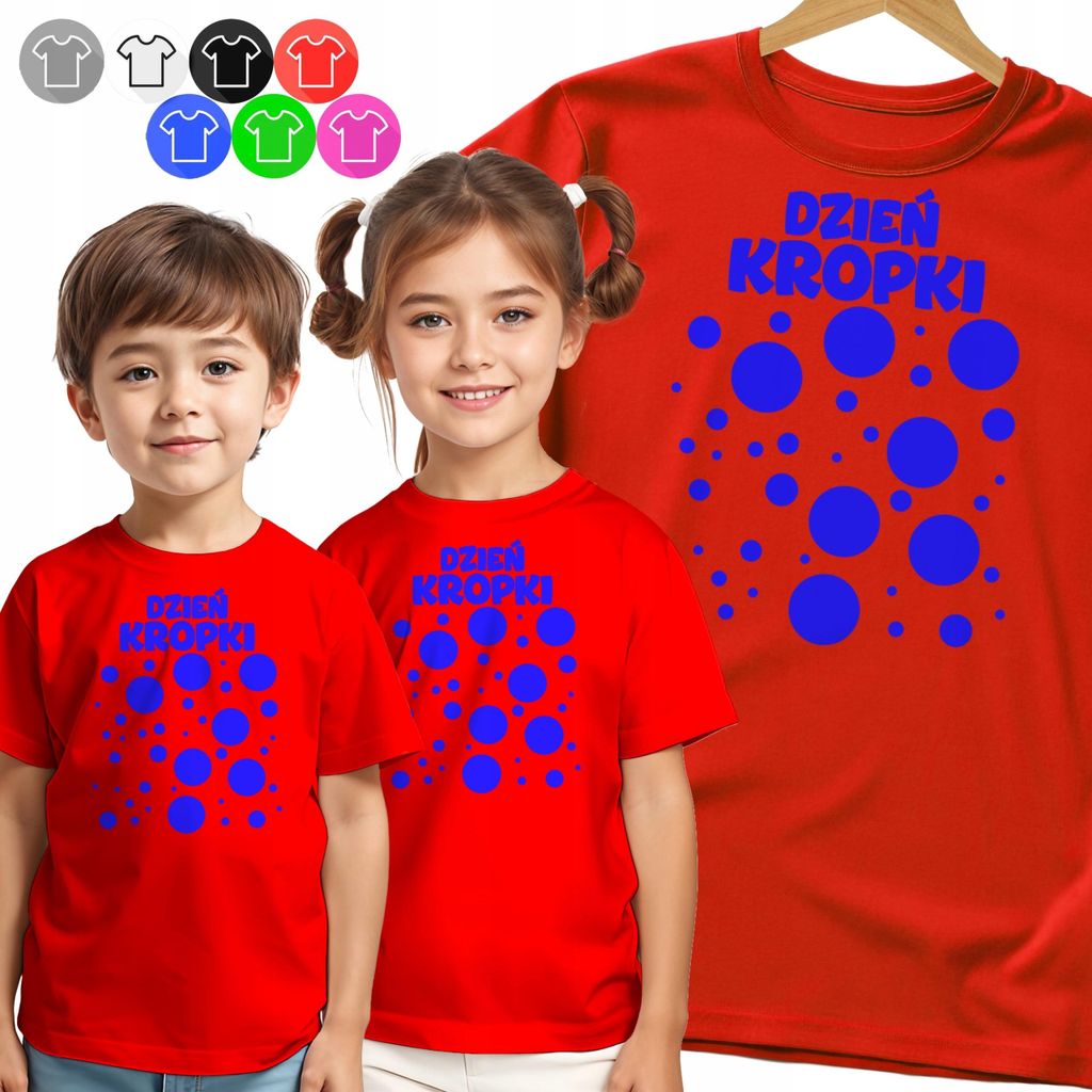 Kinder-T-Shirt - Tagsüber Blau Gepunktet - 110 Xs