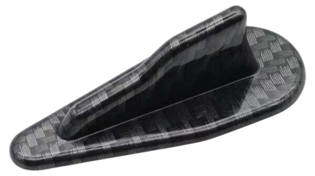 Dachheck, schwarze Haifischflosse, spitze Stoßstange aus Kohlefaser, Autodachmodifikationsteile, Windschutz, Kohlefaser, 1 Stück
