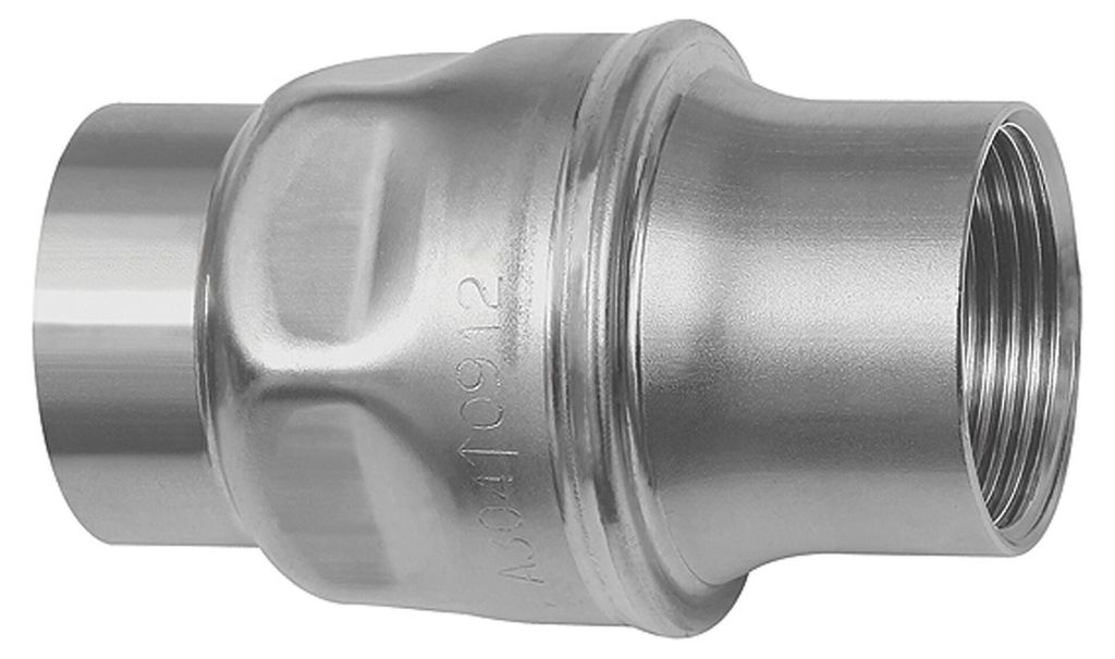 Riegler Rückschlagventil, leichte Bauweise, ES 1.4301, G 1, 0,03 bar