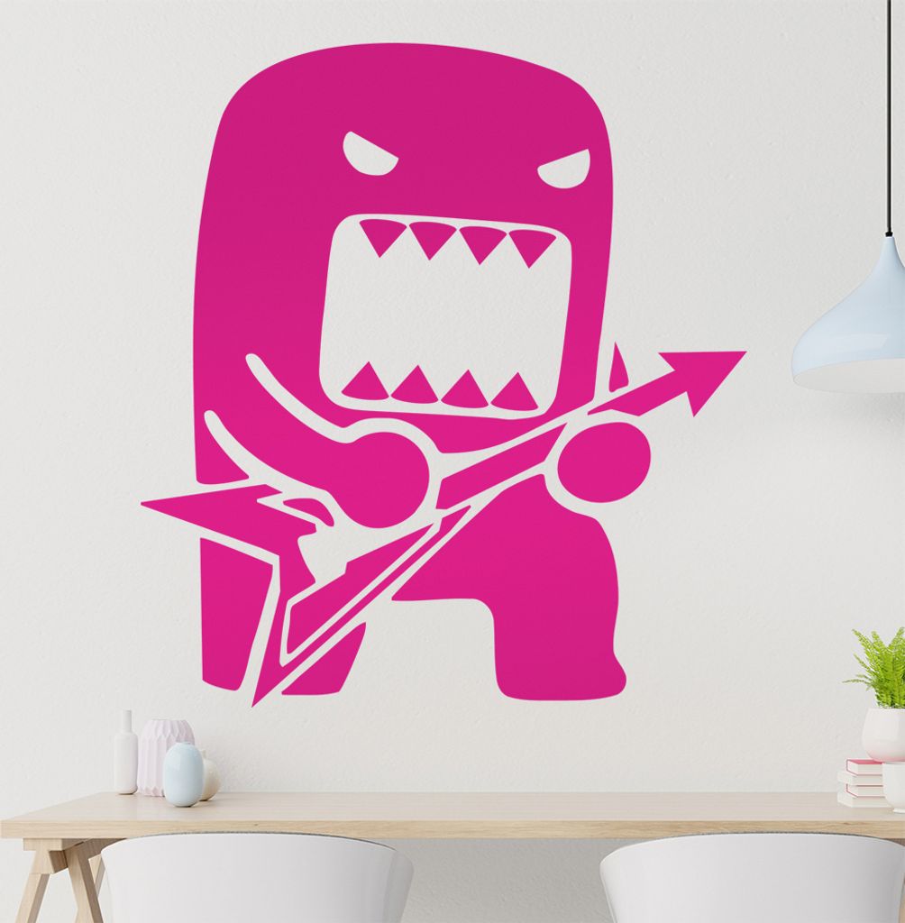 KIWISTAR Rock Domo Kun J-Rock Visuel Kei Gitarre Wandtattoo in 6 Größen - Wandaufkleber Wall Sticker - Dekoration, Küche, Wohnzimmer, Schlafzimm...
