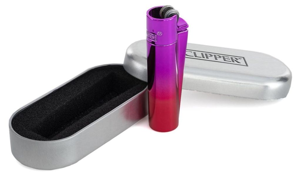Clipper Metall Feuerzeug: Pink Gradient Produktbild 