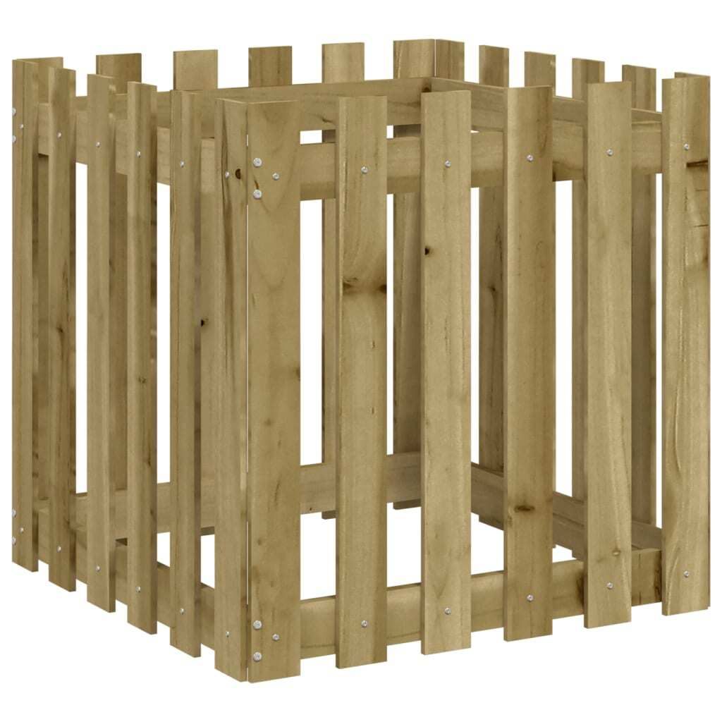 vidaXL Pflanzkübel Latten-Design 60x60x60 cm Kiefernholz Imprägniert