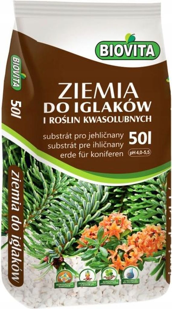 Terreau pour conifères et plantes acidophiles Biovita 50l Image du produit 