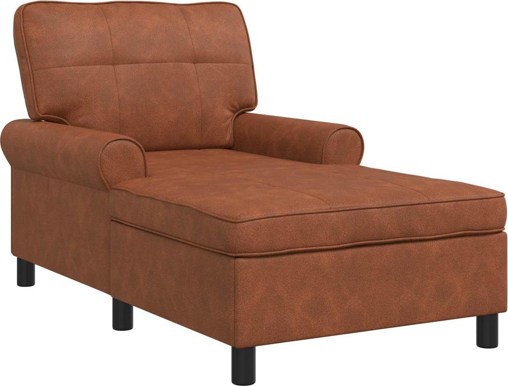 vidaXL Lounge-Liege mit Kissen Braun 91 x 157 x 91 cm Produktbild 