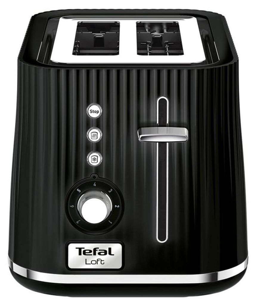 Tefal Loft 2S TT761838, 2 Scheibe(n), Schwarz, Tasten, Produktbild 