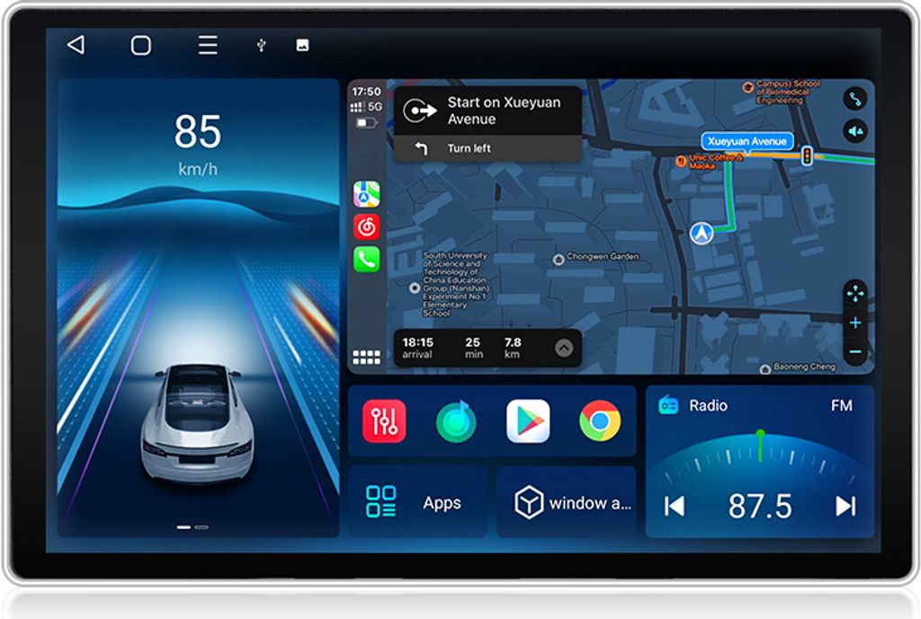 Autoradio Android 12 per BMW Serie 5 (E39), schermo da Immagine del prodotto 