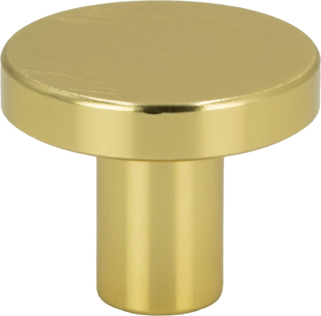 Runder Möbelgriff aus gebürstetem Gold, 2,5 cm - Eleganter Produktbild 